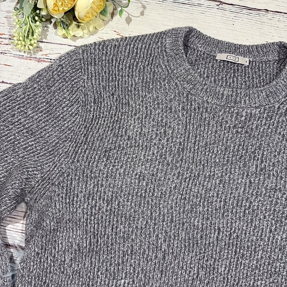 NWOT AYR Men's Crewneck The Sloop Fuzzy TV Ribbed Gray Sweater - Picture 8 of 10